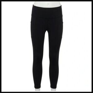 Tek Gear High Rise Leggings Workout Gear Black Size L , NWT